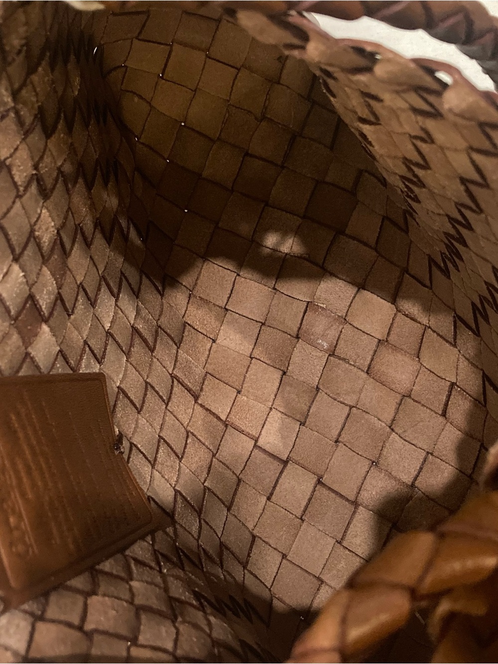 Dragon Diffusion Woven Shoulder Bag in Chestnut Brown 8943 - Picture 6 of 14